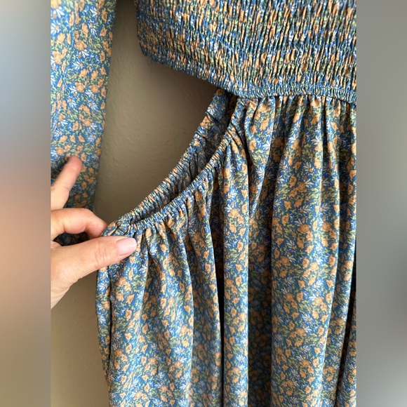 A1 -#15 Ocean blue cut out midi / maxi dress size medium - Picture 12 of 14